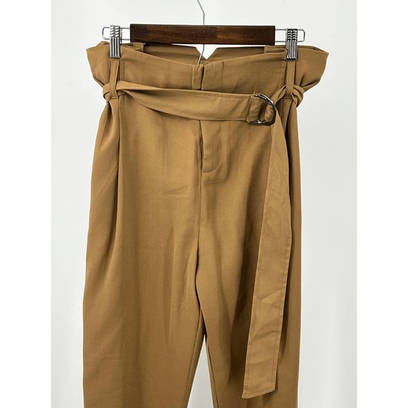 Know One Cares Pants Camel Trousers Cropped Nordstrom Women's Size Large - Picture 4 of 8